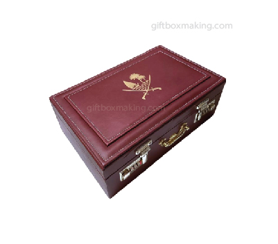 customized pu leather gift box with cases supplier in dubai