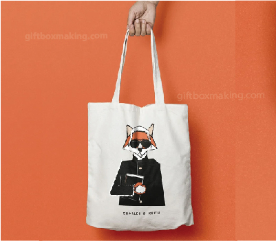 Tote bag with heat transfer printing