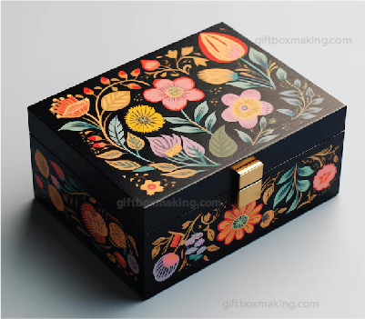 Painted wooden box