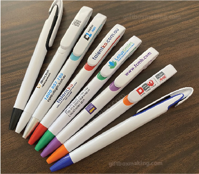 high quality plastic pen with custom logo printing