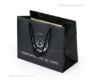 customized bag with silver foiling