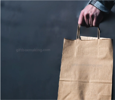 custom twisted handle kraft bag with printing