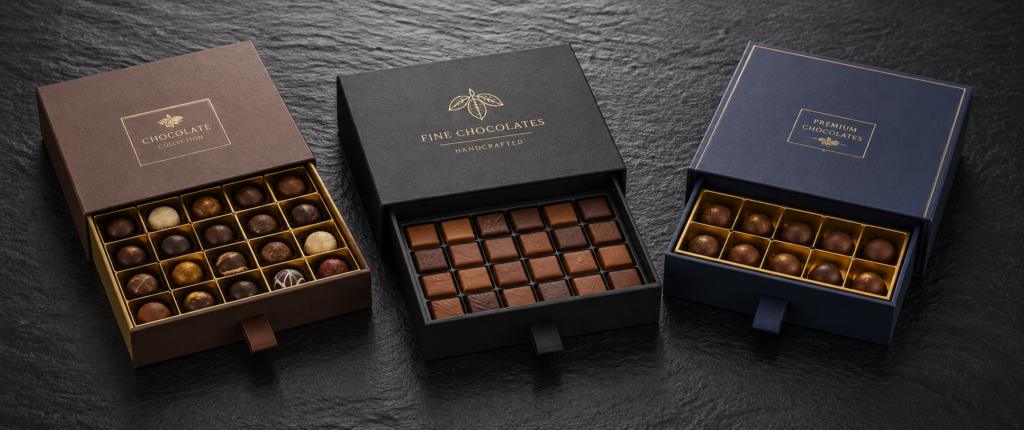 Drawer Style craft paper Box with Pull Tabs for chocolate gift box abudhabi