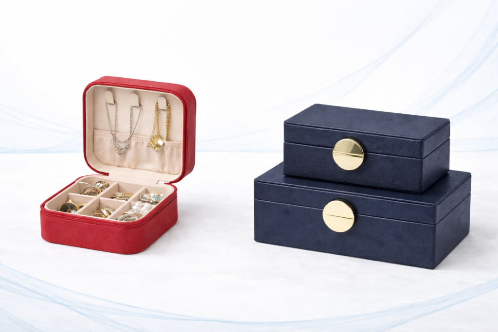 Leather jewellery box